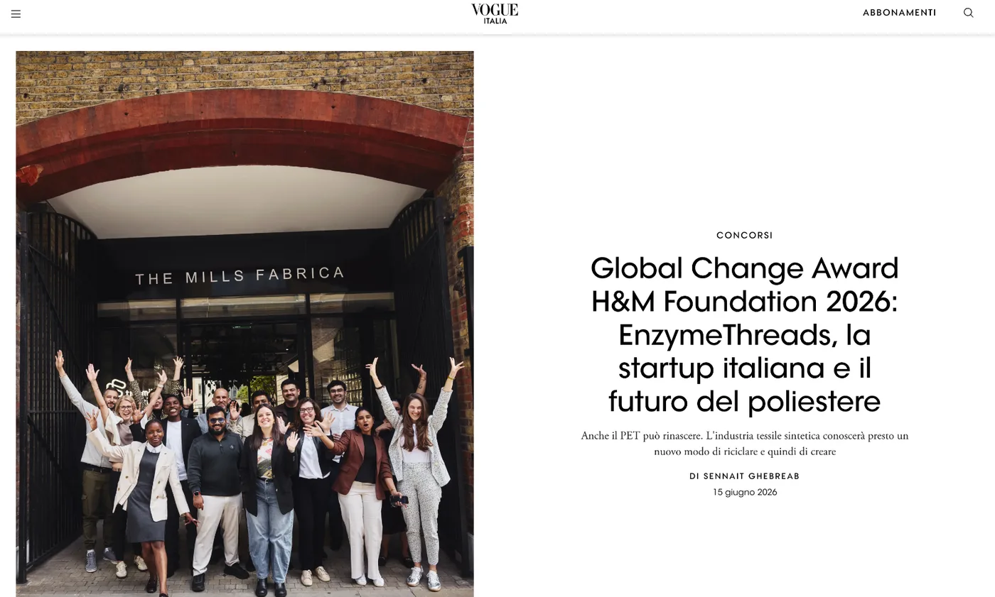 Vogue Italia, Global Change Award 2026